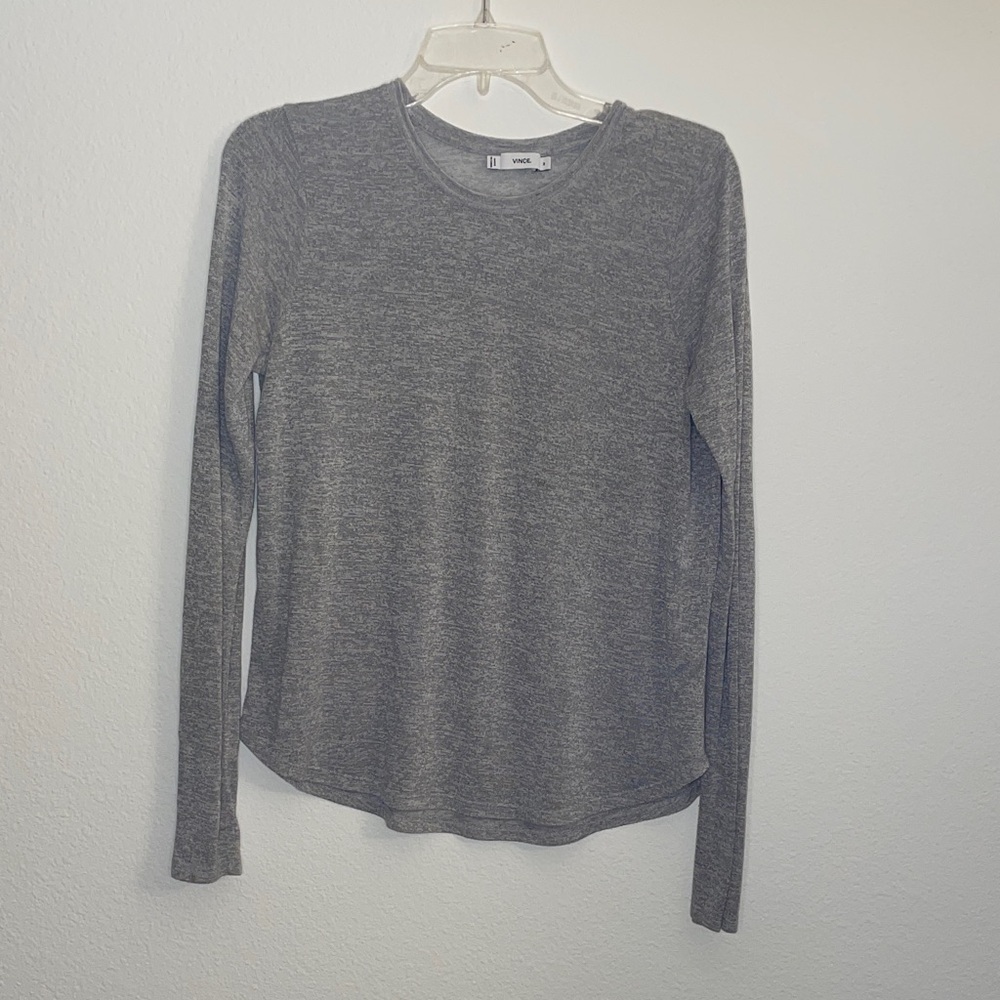 Vince Heather Gray Long Sleeve Tee